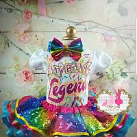 Itty Bitty Legend Rainbow Glam Sequins Tutu Set